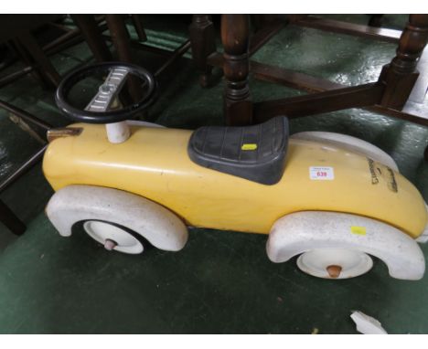 VINTAGE STYLE CHILDREN'S RIDE ON CAR. (AF - SOLD AS DECORATIVE ITEM ONLY)