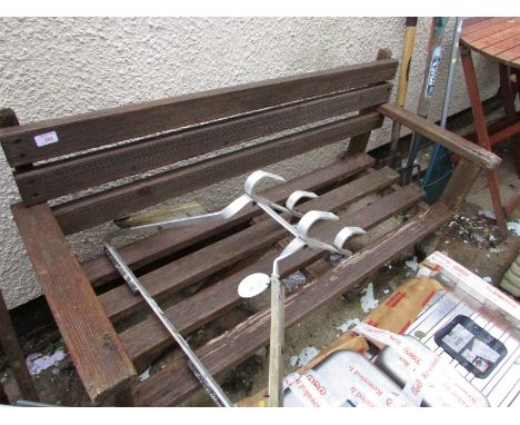 WOODEN GARDEN BENCH (A/F)