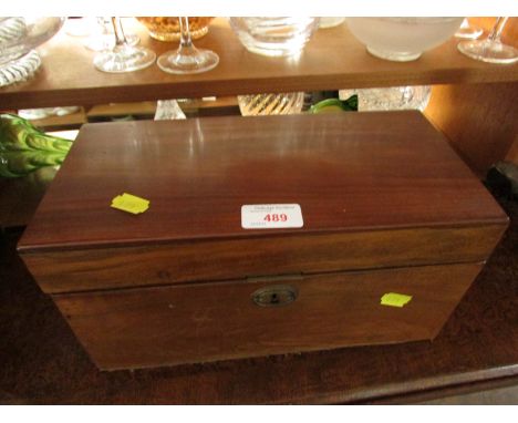 MAHOGANY TEA CADDY.