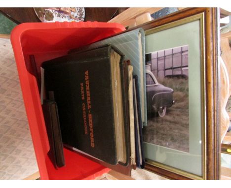 SELECTION OF PHOTOGRAPH ALBUMS WITH CONTENTS INCLUDING VINTAGE AUTOMOBILES, FRAMED PHOTOGRAPH OF A VAUXHALL CRESTA