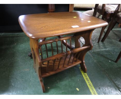 ERCOL MID ELM MAGAZINE TABLE.