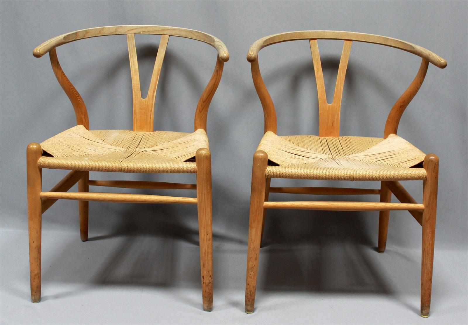 Wegner Hans J 1914 Tondern Kopenhagen 2007 Paar Y Chairs Modell 24 Auch Wishbone Chair