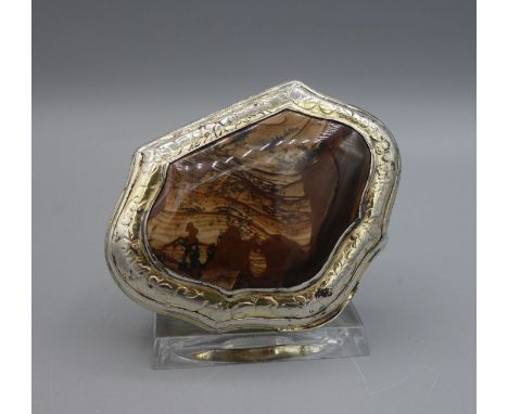 GALANTERIE: ENGLISCHE TABATIERE / SCHNUPFTABAKDOSE / silver snuff box, wohl England, um 1760, Silber vergoldet (ungemarkt; Sä