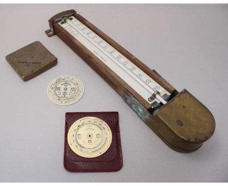A Negretti & Zambra 'Pocket Forecaster' patent No.6276/15, 55mm diam, in original box, together with a modern brass reproduct