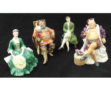 Four Royal Doulton ceramic figures including The Foaming Quart HN.2162,' 'A Gentleman from Williamsburg HN.2227,' A Lady from