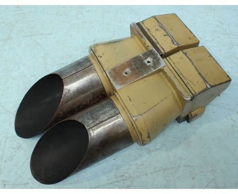 A pair of WW2 German 10x80 Flak Binoculars, with dkl marks for Joseph Schneider & Co, Kreuznach, retaining the original field