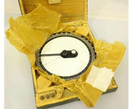 A Sun Compass Howard Pattern Mk2 in green-painted fitted transportation box, instrument still in protective papers, 21x25cm, 