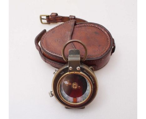 A WW1 Vernier's Pattern marching compass, by Short & Mason, London, N0.42828, in original leather case, inscribed, '2.L. R.E.