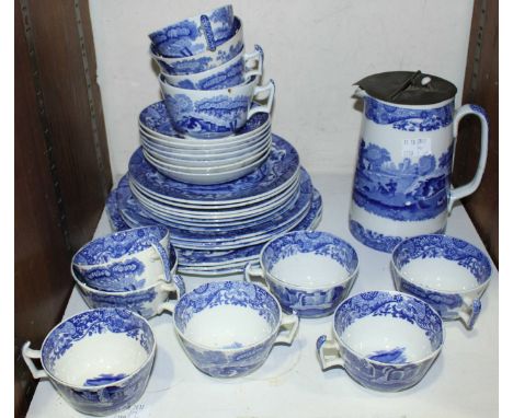 SECTION 22. A thirty-three piece Copeland Spode 'Italian' pattern pottery tea set.