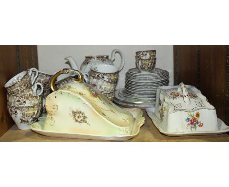 SECTIONS 29 + 30. Various ceramic part tea and coffee sets, together with four assorted ceramic cheese dishes.