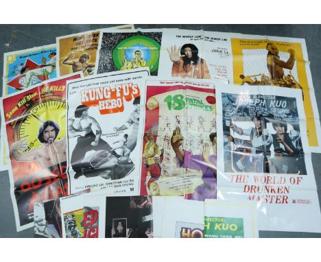 Nineteen Kung Fu original 1980s one sheet movie posters to include Bruce Lee etc. P&amp;P Group 2 (£18+VAT for the first lot 
