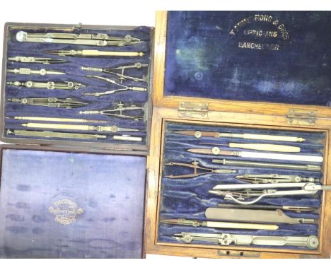 Two sets of boxed architectural drawing instruments. P&amp;P Group 2 (£18+VAT for the first lot and £3+VAT for subsequent lot