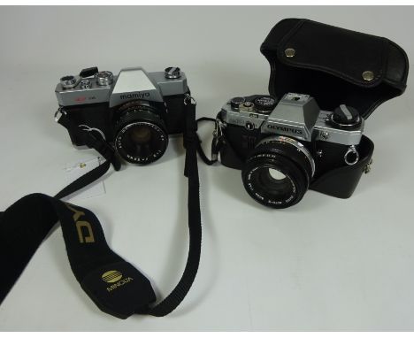 Mamiya SLR MSX500 camera and Olympus OM10 SLR camera   Condition Report   Click here for further images, condition, auction t