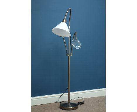 Adjustable reading and crafts lamp with magnifying glass and clamp (This item is PAT tested - 5 day warranty from date of sal