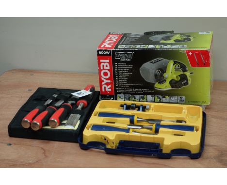 Ryobi 600W electric planter and two chisel sets   Condition Report   Click here for further images, condition, auction times 