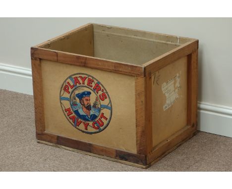 Vintage Player's Navy Cut box, W50cm   Condition Report   Click here for further images, condition, auction times & delivery 