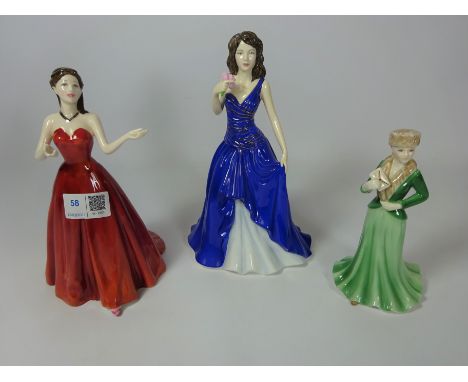 Two Royal Doulton figurines 'Susan' and 'My Love' and a Royal Worcester figurine 'Lara' (3)   Condition Report   Click here f