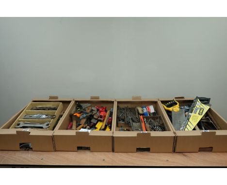 Quantity of various tools and accessories including - handsaws, chisels, hammers, planes, spanners, pincers, drill bits, file