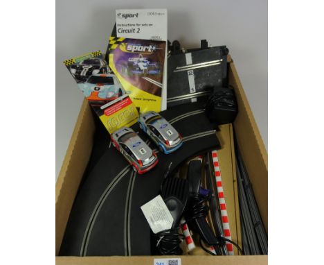 Hornby Scaletrix set with original instructions, track, two cars and controllers in one box (This item is PAT tested - 5 day 