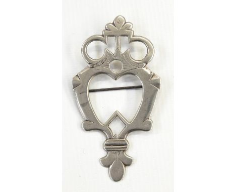 Late 18th century Scottish Provincial silver Luckenbooth brooch, probably by Charles Jamieson, Inverness, circa 1800, of typi