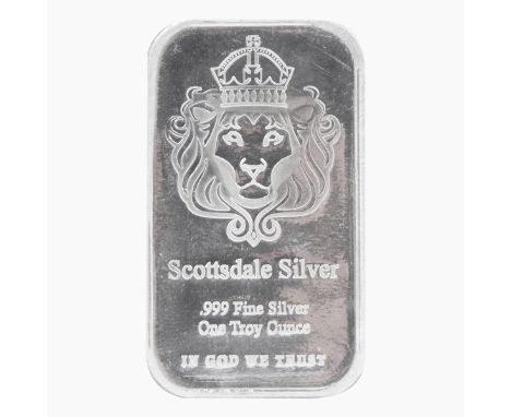 34 Scottsdale 'The One' 1 troy oz silver ingots 