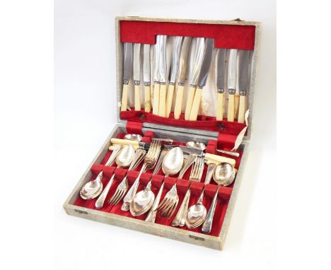 Silver plate creamer, toast rack, butter dish and others (5)