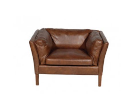 Reggio High Back Sofa 1 Seater Ride.Nut 105x89x85cm RRP  £ 2163