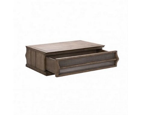 Vintage Caddy Coffee Table 126x82cm V.Ash.Brn & Ir.Mesh