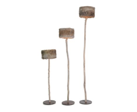 L070 Tropique Drift Wood Floor Lamp Set(3) Brn Rabbit(Eu) 25x25x182cm RRP  £ 1968