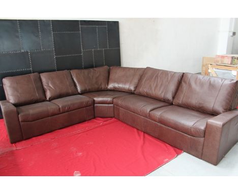 Crosby Suite Set Comprising Of Sofa 1 Seater Maracana Dark Brown 102x96x88cm RRP £ 1938, Sofa 2 Seater Maracana Dark Brown 16