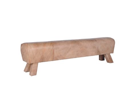 { Option of lots:  121, 121A } } } } } Gym Horse Triple Bench M.Choco 202x34.5x54cm RRP  £ 1350