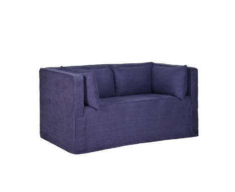 Jola Sofa 2 Seater Galata Linen Blue 162x92x80cm RRP  £ 2214