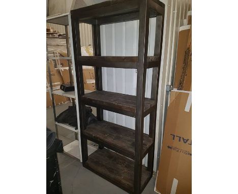 { Option of lots:  724, 724a, 724b } } } Axel Parquet Mk2 Single Bookcase Genuine Reclaimed Vintage Boat Wood Nat 90x40x200cm