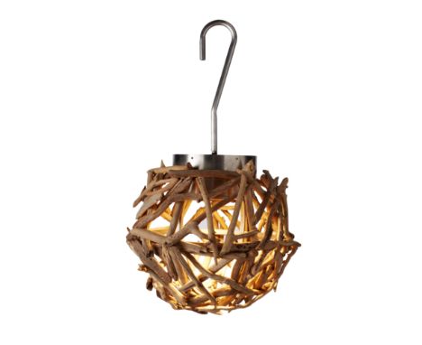 { Option of lots:  380, 380a, 380b } } } } } L250 Nest  Pendant Lighting Drift Wood & Brushed Steel (Uk) 54x54x54cm RRP  £ 31