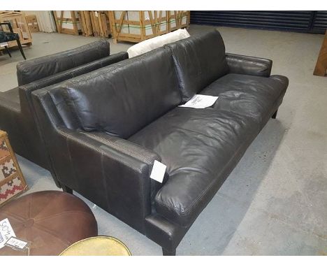 Canson Sofa 3 Seater Maracana Black 206x98.5x85cm RRP  £ 3240