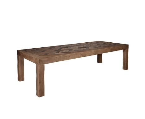 Museum Dining Table 200cm Genuine English Reclaimed Timber A palatial dining table inspired by the floors of the Victoria and