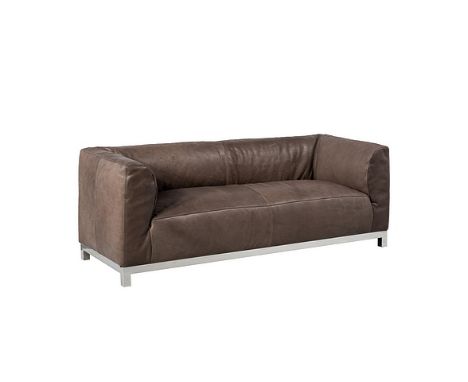 Zenith  Sofa 3 Seater Sioux Charcoal & Shiny Steel 171.5x71x65cm RRP  £ 2940