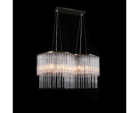 Test Tube 2ring Pendant Lighting 85x50cm Nat(Uk) 84.5x50x40cm RRP  £ 1599