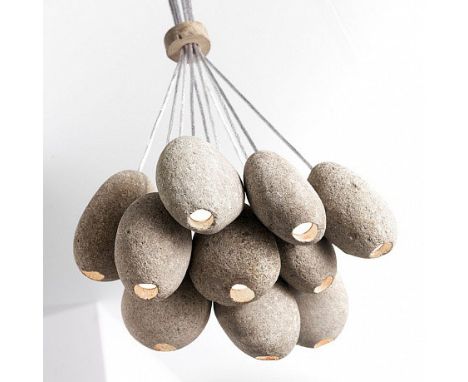 Bleu Nature  GA031 SIQINIQ 11 PEBBLE CHANDELIER LAMP  L × W × H：200x200x860 Package Volume: 0.09 RRP £650
