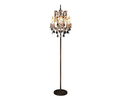 Crystal Floor Lamp Black & Gold(Uk) 46x46x178cm RRP  £ 1437