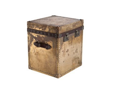 { Option of lots:  2130, 2130A } } London Trunk  Oxidised Solid Copper 49.5x45x57.5cm RRP  £ 1281