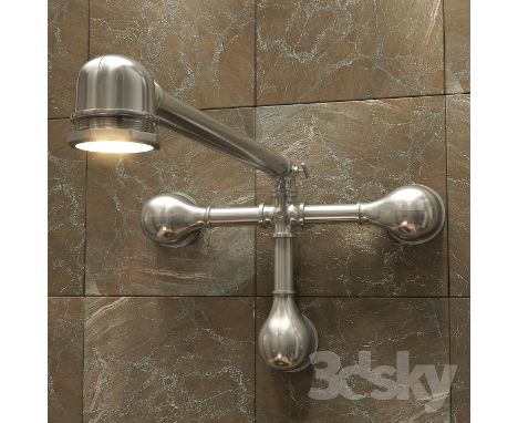 { Option of lots:  6131, 6132 } } Knuckle Joint Wall Lamp Vintage(Uk) 35 x 35 x 48cm