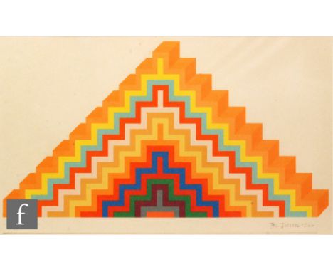Joe Tilson, RA (B. 1928) - 'Ziggurat 5', lithograph, signed and dated 1966, framed, 24cm x 39cm. 
