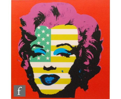 Death NYC (Contemporary) - 'Monro Stars', screen print, signed with initials and numbered 21/100 in pencil, framed, 29.5cm x 
