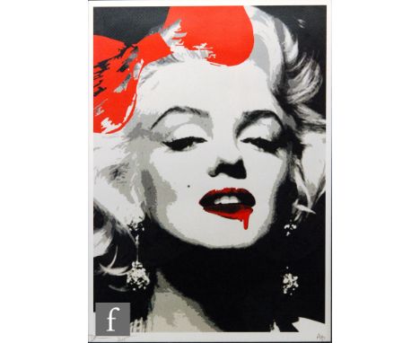 Death NYC (Contemporary) - 'Monro Glow', screen print, signed in pencil and dated 2010, artist's proof, framed, 42cm x 30cm. 