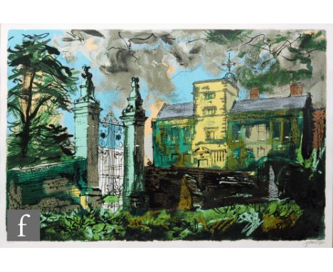 John Piper (1903-1992) - Wrought iron gates, lithograph, signed, numbered 106/150, framed, 45cm x 68cm. 