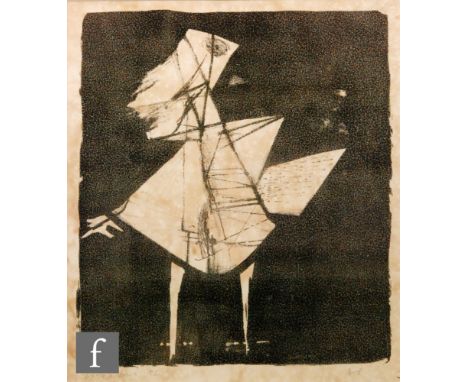 Bernard Meadows (1915-2005) - 'Bird', lithograph, signed in pencil and dated '54, artist's proof, framed, 32cm x 27cm, also o