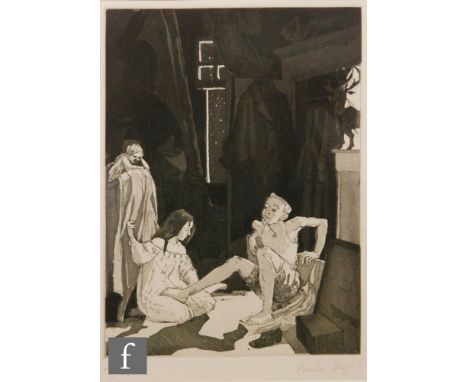 Dame Paula Rego (B. 1935) - 'Sewing on the Shadow III', etching with aquatint, signed in pencil and inscribed 'A/P' (artist's
