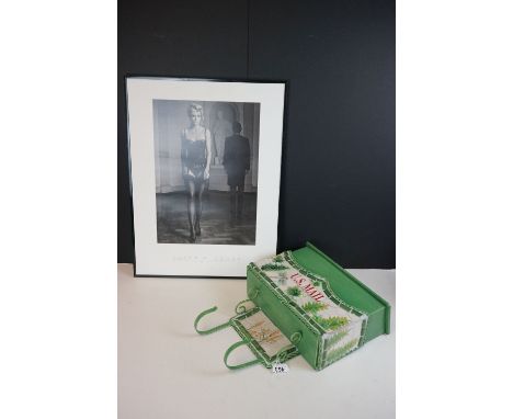 After Peter H Furst, framed black and white photograph, Tushita, together with an American mailbox with mosaic tile design 