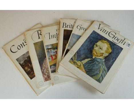A collection of six art books containing colour prints to include Van Gogh, Renoir and Constable. 